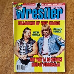 Wrestler Magazine October 1992 Ultimate Warrior British Bulldog Scotty Flamingo